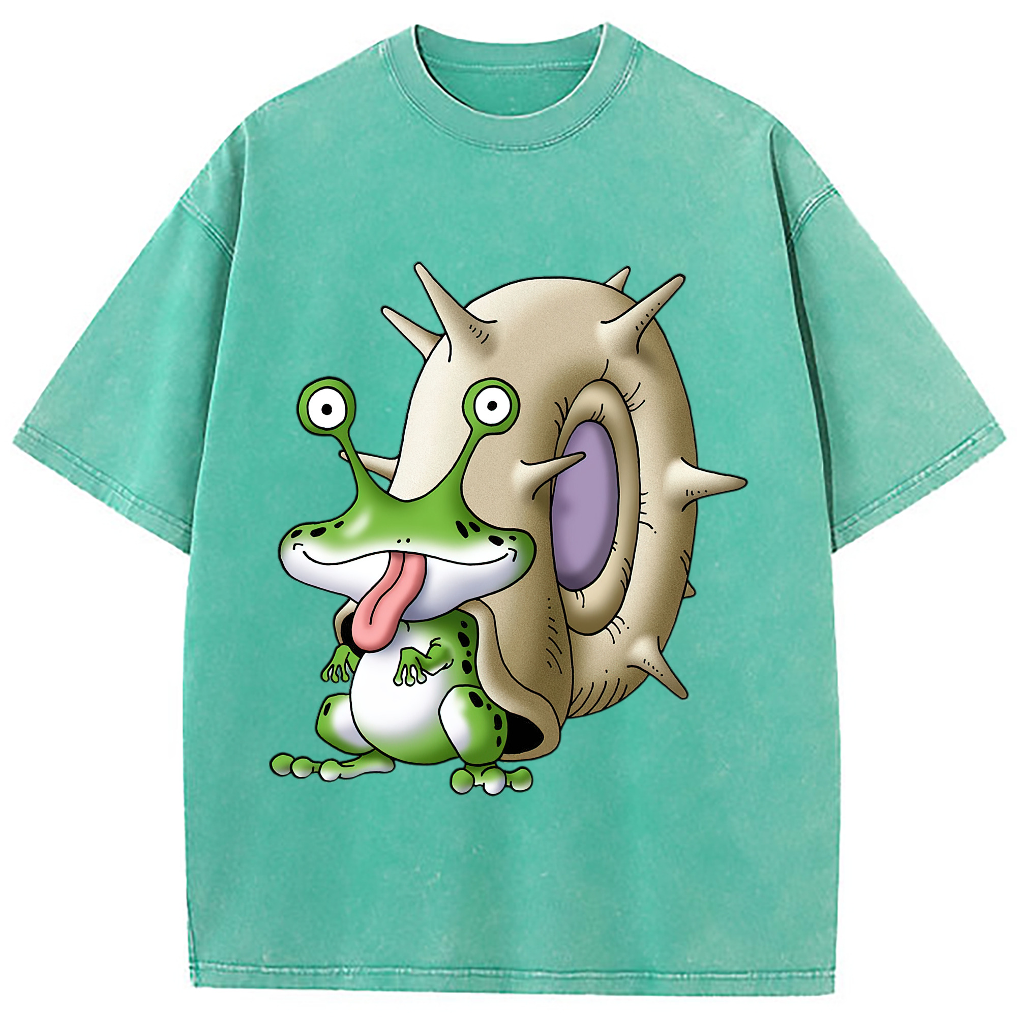 （画像用） ドラゴンクエスト Doragon Kuesuto Dragon Quest 綿100% ヴィンテージ風 半袖Tシャツ（フロントプリント）